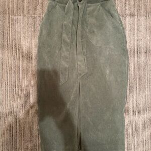 The Fifth Label Corduroy Sage Pencil Skirt